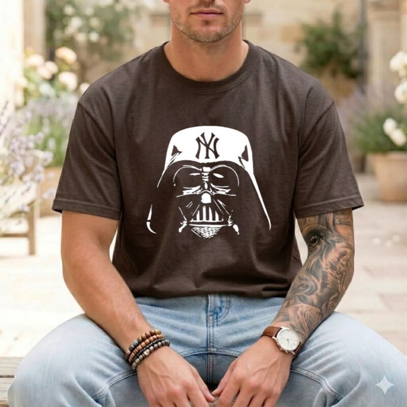 Darth Vader With New York Yankees Comfort Colors T Shirt 1.jpg