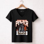 Darth Vader You Dont Know The Power Of The Browns 5 Womens V Neck.jpg
