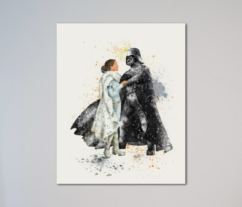 Darth Vader and Padme Star Wars Poster Watercolor 1.jpg