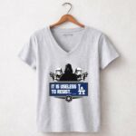 Darth Vader and Stormtroopers Galactic Empire Los Angeles Dodgers 9 Womens V Neck.jpg