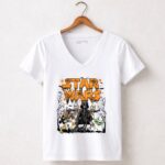 Dath Vader Boba Fett Yoda and Stormtroopers Chibi Halloween 5 Womens V Neck 1.jpg