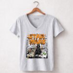 Dath Vader Boba Fett Yoda and Stormtroopers Chibi Halloween 9 Womens V Neck 1.jpg