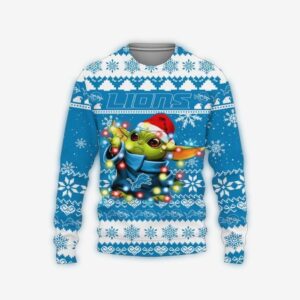 Detroit Lions Baby Yoda Star Wars Ugly Christmas Sweater.jpg
