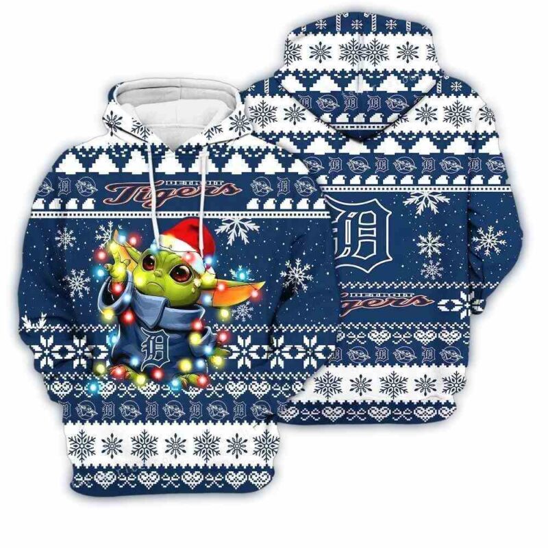 Detroit Tigers Baby Yoda Star Wars Sports Football American Christmas 3D Hoodie 1.jpg