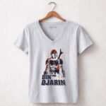 Din Djarin The Mandalorian Star Wars 9 Womens V Neck.jpg