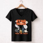 Disneyland Darth Vader Yoda R2D2 C 3PO Stormtroopers Skeleton Star Wars Halloween 5 Womens V Neck 1.jpg