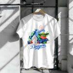 Dodgers-Gnomes-and-Baby-Yoda-with-Baseball-and-Shamrocks-1-T-Shirt