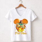 Fall Vibes Baby Yoda Mickey Ears Cornucopia 5 Womens V Neck.jpg
