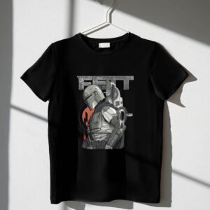 Fett Armor Star Wars Bounty Hunter Mandalorian Helmet And Ship 1 T Shirt.jpg