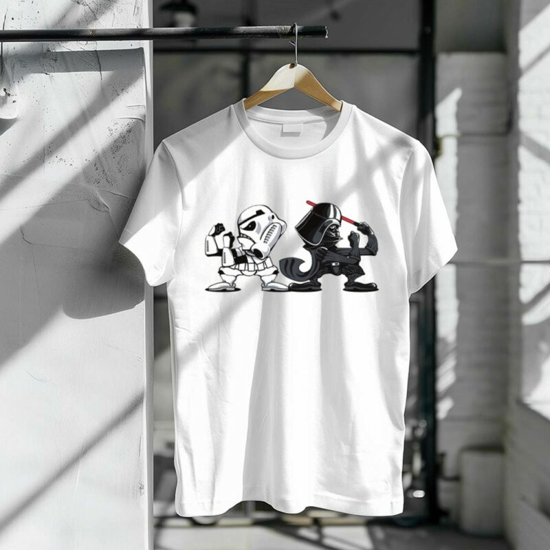 Fighting Empire Fighting Irish Mashup Stormtrooper and Darth Vader 1 T Shirt 1.jpg
