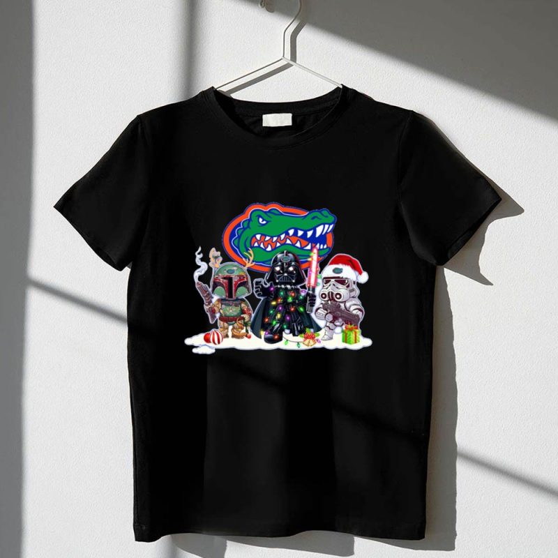 Florida Gators Star Wars Boba Fett Darth Vader and Stormtroopers Christmas 1 T Shirt.jpg