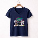 Florida Gators Star Wars Boba Fett Darth Vader and Stormtroopers Christmas 9 Womens V Neck.jpg