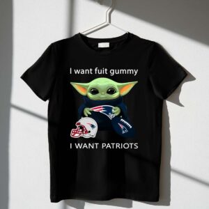 Fuit Gummy Baby Yoda New England Patriots Shirt