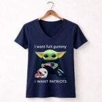Fuit-Gummy-Baby-Yoda-New-England-Patriots-5-Womens-V-Neck
