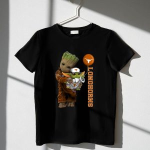 GY Texas Longhorns Groot Baby Yoda Balloon 1 T Shirt 1.jpg