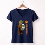 GY Texas Longhorns Groot Baby Yoda Balloon 9 Womens V Neck 1.jpg