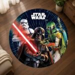 Galactic Saga Space Opera Warriors Cosmic Battle Round Rug 2.jpg