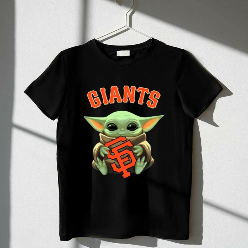 Giants San Francisco Baby Yoda Grogu MLB Crossover 1 T Shirt.jpg