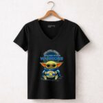 Golden State Warriors Baby Yoda Basketball Fan 5 Womens V Neck.jpg