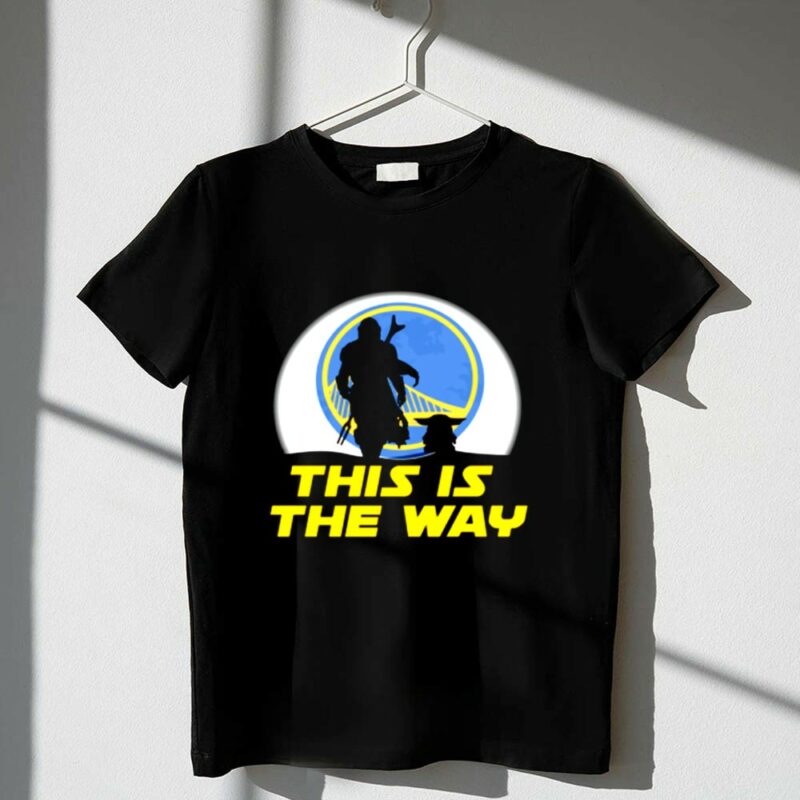 Golden State Warriors Star Wars Yoda And Mandalorian This Is The Way 1 T Shirt.jpg