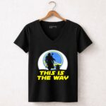 Golden State Warriors Star Wars Yoda And Mandalorian This Is The Way 5 Womens V Neck.jpg