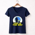 Golden State Warriors Star Wars Yoda And Mandalorian This Is The Way 9 Womens V Neck.jpg