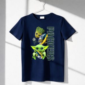 Green Bay Packers Groot Baby Yoda Football Fan Shirt