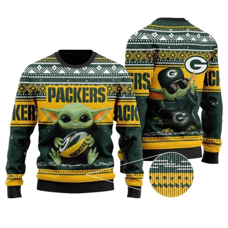 Green Bay Packers Sweater And Baby Yoda Ugly Sweater 1.jpg