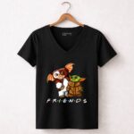 Gremlins Baby Yoda Friends Mandalorian Crossover 5 Womens V Neck.jpg