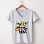 Grogu Halloween 7 Womens V Neck.jpg