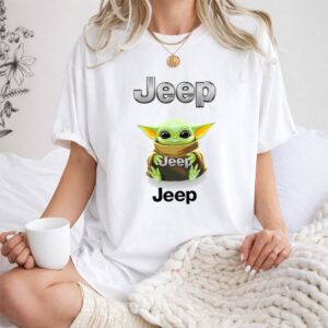 Grogu Hug Jeep Green Baby Yoda Holding 1 T Shirt.jpg