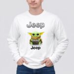 Grogu Hug Jeep Green Baby Yoda Holding 4 Long Sleeves.jpg