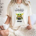 Grogu Hug Jeep Green Baby Yoda Holding T Shirt 7.jpg