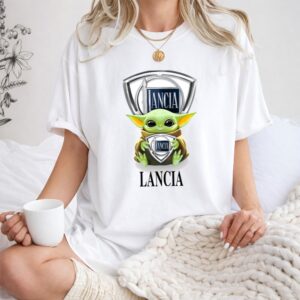 Grogu Hug Lancia Logo Baby Yoda Fan 1 T Shirt.jpg
