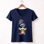 Groot-And-Baby-Yoda-Cowboys-Alabama-Crimson-Tide-9-Womens-V-Neck
