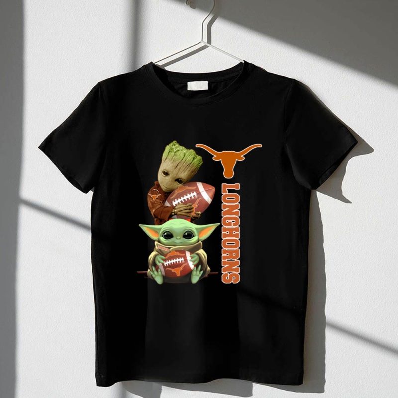 Groot And Baby Yoda Football Longhorns 1 T Shirt 1.jpg