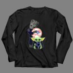 Groot-And-Baby-Yoda-With-Yankees-And-Cowboys-Logos-4-Long-Sleeves