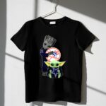 Groot-And-Baby-Yoda-With-Yankees-And-Cowboys-Logos-6-T-Shirt