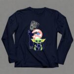 Groot-And-Baby-Yoda-With-Yankees-And-Cowboys-Logos-9-Long-Sleeves