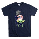 Groot-And-Baby-Yoda-With-Yankees-And-Cowboys-Logos-9-T-Shirt