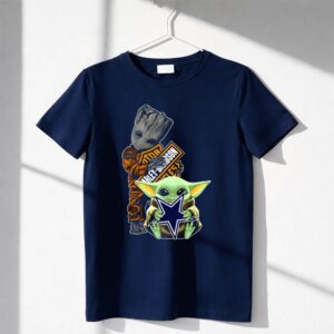 Mashup Groot Hd Dallas Cowboys Baby Yoda Shirt