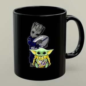 Groot Holding Cowboys Football Baby Yoda Lsu Tigers 1 mug.jpg