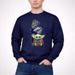 Groot-Holding-Cowboys-Football-With-Baby-Yoda-Wearing-Gators-Hoodie-3-Sweatshirt
