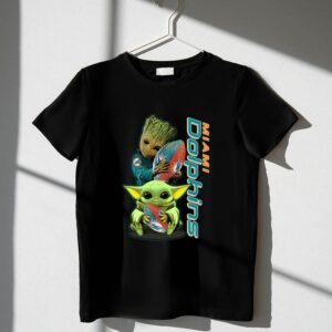 Groot and Baby Yoda Miami Dolphins Football Fan 1 T Shirt.jpg