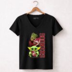 Groot and Baby Yoda Oklahoma Sooners Football 5 Womens V Neck.jpg