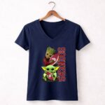 Groot and Baby Yoda Oklahoma Sooners Football 9 Womens V Neck.jpg