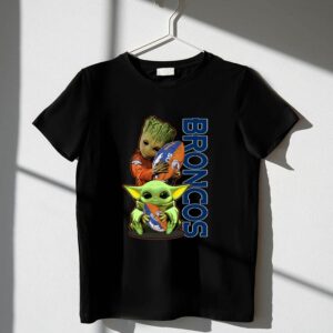 Grzd Denver Broncos Groot And Baby Yoda Holding Broncos Football 1 T Shirt.jpg