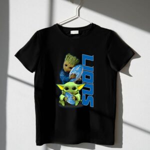 Grzd Detroit Lions Baby Groot and Baby Yoda with Football 1 T Shirt.jpg
