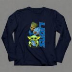 Grzd Detroit Lions Baby Groot and Baby Yoda with Football 9 Long Sleeves.jpg
