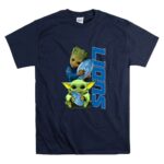 Grzd Detroit Lions Baby Groot and Baby Yoda with Football 9 T Shirt.jpg